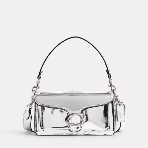 Coach Handbags - COACH Tabby bag 20 leather shoulder crossbody bag - Metallic silver
